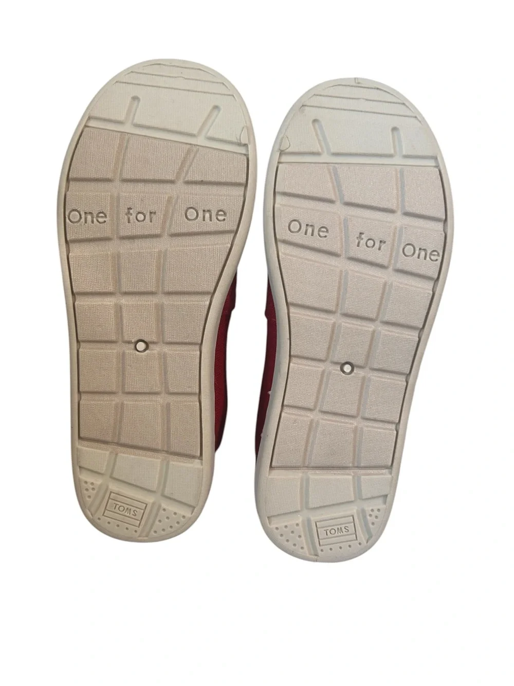 TOMS Classics Kids Red Canvas Slip-On Shoe Size 13.5 Youth